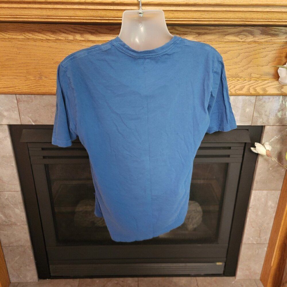The North Face Freckled Logo T-shirt Mens L Blue 100% Cotton - Picture 2 of 3